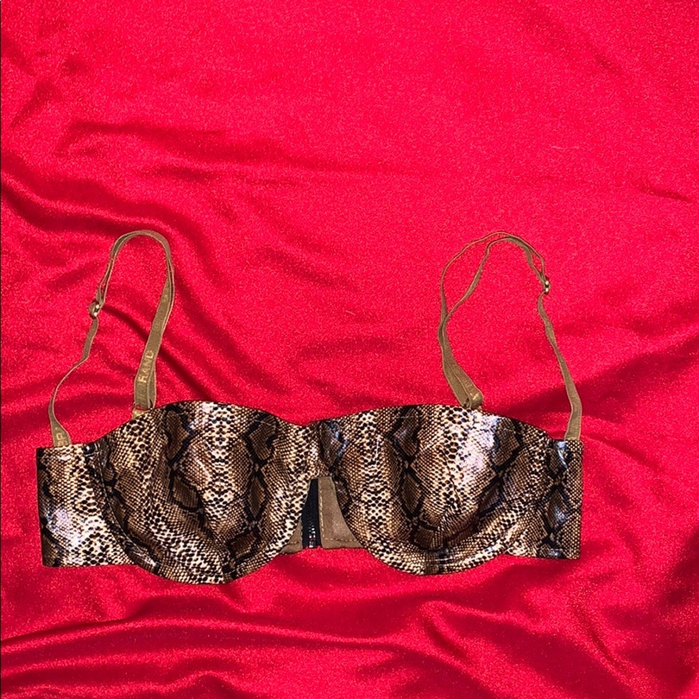 Matte Brand leather bralette